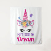 かわいいピ忘れンクユニコーンを夢見るな タペストリー (正面)