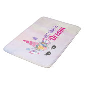 かわいいピ忘れンクユニコーンを夢見るな バスマット (アングル)