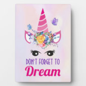 かわいいピ忘れンクユニコーンを夢見るな フォトプラーク (正面)