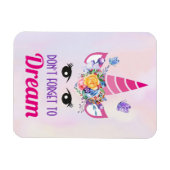 かわいいピ忘れンクユニコーンを夢見るな マグネット (横)