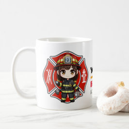 かわいいファイヤーファイターガール – コーヒーマグカップ