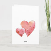 かわいいファインアート愛ハート-私は恋しく思います シーズンカード (裏面)