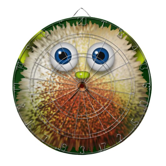 かわいいファジーなアニメのキャラクターアート ダーツボード (正面)