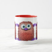 かわいいファジーなアニメのキャラクターアート マグカップ (中央)