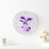 かわいいファジーなゴシック様式のバニー ラージ壁時計 (ホーム)