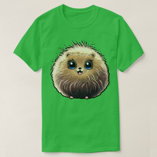 かわいいファジーな生き物 Tシャツ (デザイン正面)
