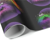 かわいいファジー虹クリッターラッピング紙 ラッピングペーパー (ロールコーナー)