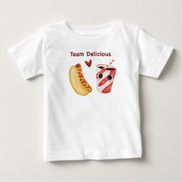 かわいいファストフード – かわいいジャンクフード顔 ベビーTシャツ