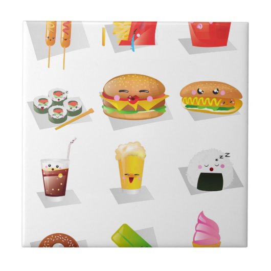 かわいいファストフード タイル (正面)