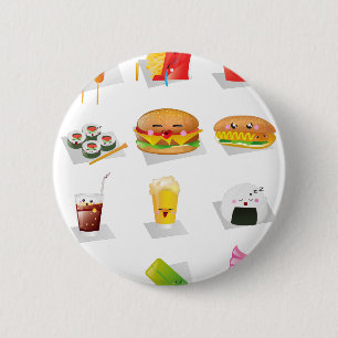 かわいいファストフード 缶バッジ