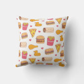かわいいファストフードBurritoピザサンドイッチバーガー クッション (裏面)