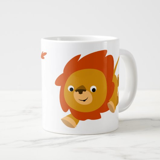 かわいいファストマンガライオンジャンボマグカップ ジャンボコーヒーマグカップ (正面右)
