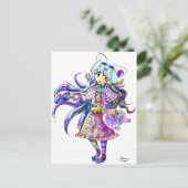 かわいいファッションかわいいアニメガール – マンガクールスタイル ポストカード (スタンド正面)