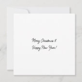 かわいいファッションド古いクリスマスと新年 カード (裏面)