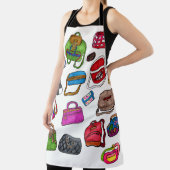 かわいいファッション図解入りの、写真付きの財布パターンアートおもしろい エプロン (インサイチュ)