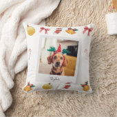 かわいいファミリーペットドッグカスタムクリスマスホリデー クッション (ブランケット)