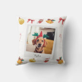 かわいいファミリーペットドッグカスタムクリスマスホリデー クッション (裏面)