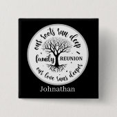 かわいいファミリ懇親会パーティーの名前の追加 缶バッジ (正面)