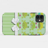 かわいいファンキーな幸せなカエルとストライプ Case-Mate iPhoneケース (裏面(横))