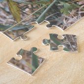 かわいいファンキージンジャーキャットキットン顔グラス ジグソーパズル (側面)