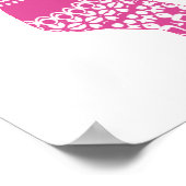 かわいいファンシーな子供用ピンクのプリンセス象 ポスター (角)