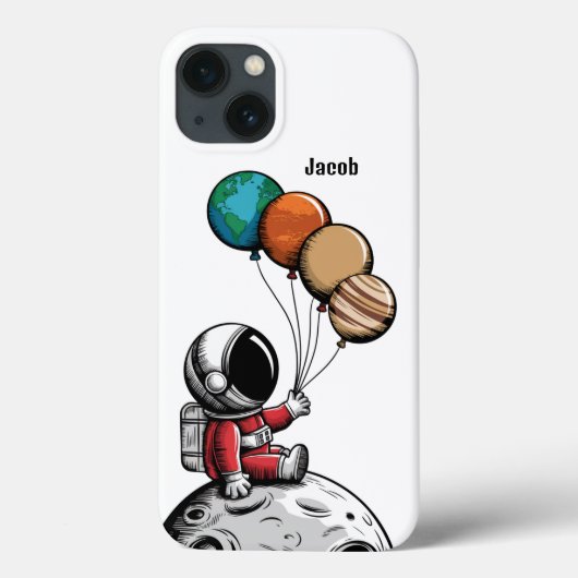 かわいいファンシーな宇宙飛行士, 惑星, 宇宙, オーダーメイド Case-Mate iPhoneケース (裏面)