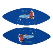 かわいいファンシーグッピーの熱帯魚の漫画 アメリカンフットボール (パネル)