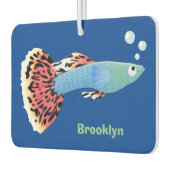 かわいいファンシーグッピーの熱帯魚の漫画 カーエアーフレッシュナー (左)