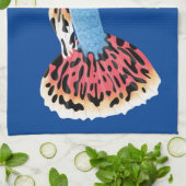 かわいいファンシーグッピーの熱帯魚の漫画 キッチンタオル (折り畳み)