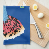 かわいいファンシーグッピーの熱帯魚の漫画 キッチンタオル (四つ折り)