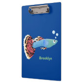 かわいいファンシーグッピーの熱帯魚の漫画 クリップボード (左)