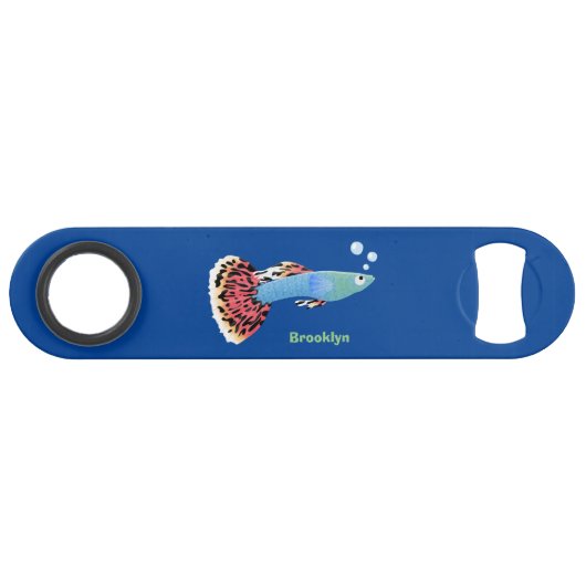 かわいいファンシーグッピーの熱帯魚の漫画 スピード栓抜き (正面(横))