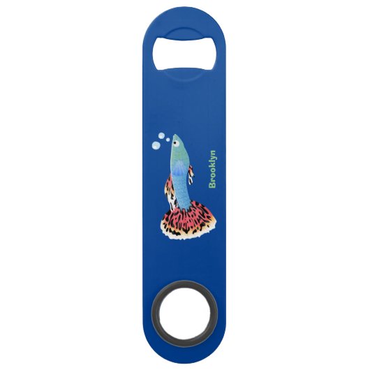 かわいいファンシーグッピーの熱帯魚の漫画 スピード栓抜き (正面)