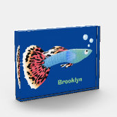 かわいいファンシーグッピーの熱帯魚の漫画 フォトブロック (左)