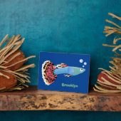 かわいいファンシーグッピーの熱帯魚の漫画 フォトプラーク (側面)