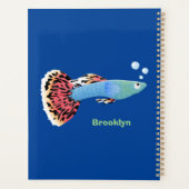 かわいいファンシーグッピーの熱帯魚の漫画 プランナー手帳 (裏面)