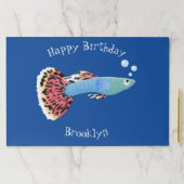 かわいいファンシーグッピーの熱帯魚の漫画 ペーパーパッド (インサイチュ)