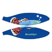 かわいいファンシーグッピーの熱帯魚の漫画 ミニバスケットボール (パネル)