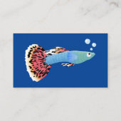 かわいいファンシーグッピーの熱帯魚の漫画 名刺 (裏面)