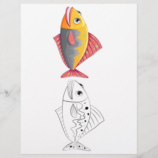 かわいいファンシー魚のカラーページ (正面)