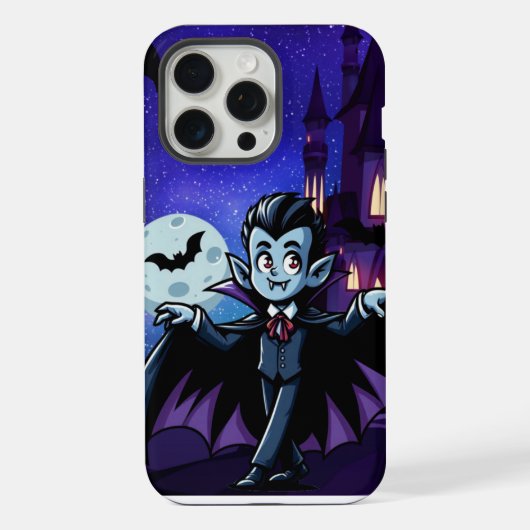 かわいいファンタジーなハロウィンの吸血鬼 iPhoneケース (裏面)