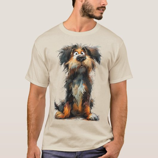 かわいいファンタジーな犬 Tシャツ (正面)