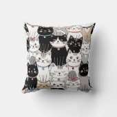 かわいいファンタジーな猫のパターン クッション (裏面)