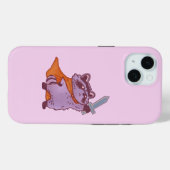 かわいいファンタジーのアライグマの戦士、剣とマント付き Case-Mate iPhoneケース (裏面 (横))