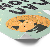 かわいいファンタジーの森の動物ABCアルファベット ポスター (角)