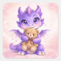 かわいいファンタジーアニマルステッカー