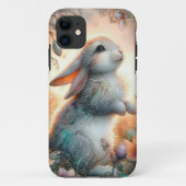 かわいいファンタジーウォーターカラーバニー フローラル Case-Mate iPhoneケース (裏面)