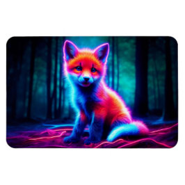 かわいいファンタジーグローキツネと生物発光オーラ マグネット