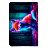 かわいいファンタジーグローキツネと生物発光オーラ マグネット (縦)