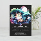 かわいいファンタジータイガー誕生日 招待状 (スタンド正面)